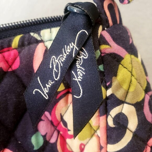 Vera Bradley Floral Quilted Cotton Shoulder Bag Adjustable Strap Front Pockets - Picture 4 of 14